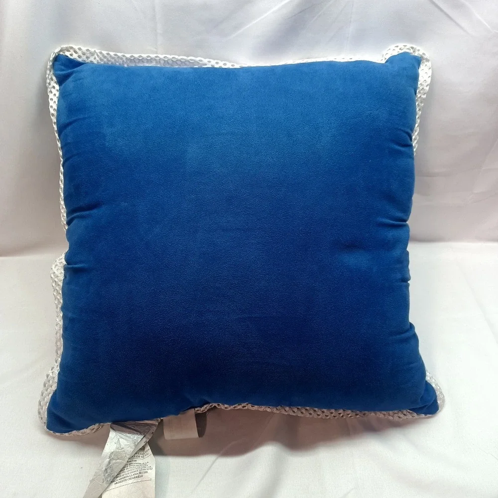MLB Chicago Cubs Blue Embroidered Logo Throw Pillow Genuine Merch Baseball Sport